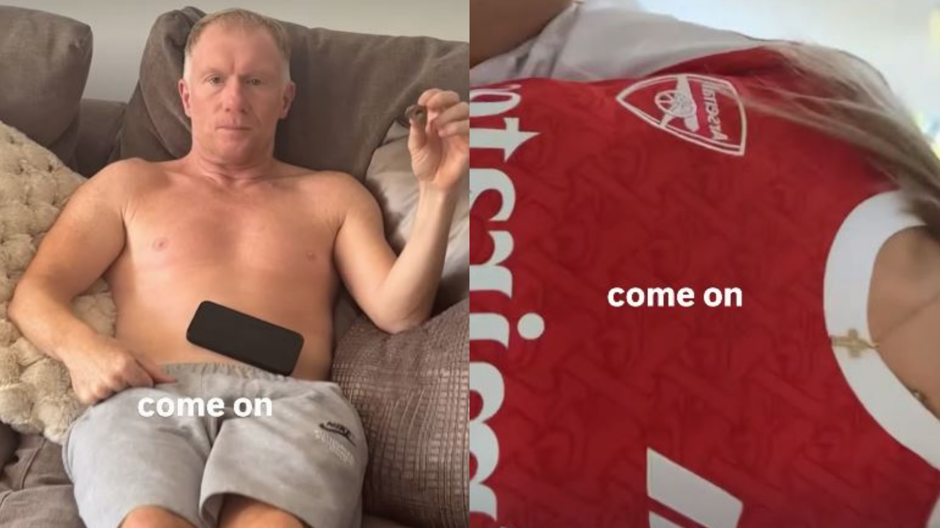 Paul Scholes Reacts Strongly as Daughter Wears Arsenal Shirt 5 GOAL20 20Multiple20Images20 20220Split20 20Facebook566