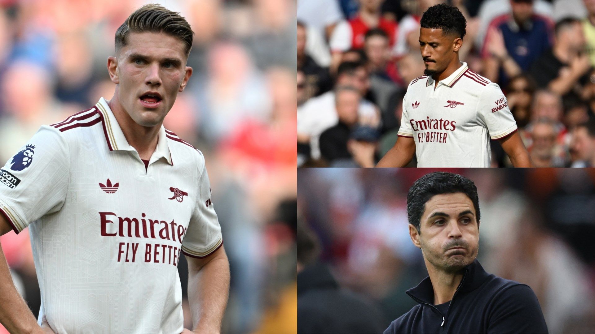 Arsenal Player Ratings Dissected After Saliba Injury at Anfield 1 Gyokeres20Saliba20Arteta20Arsenal20GFX