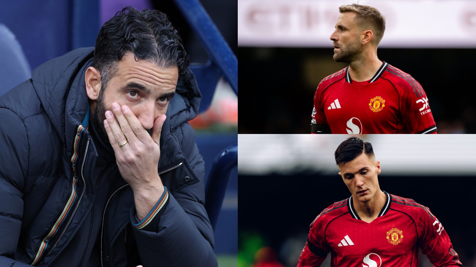 Man Utd Player Ratings: Shaw Struggles as City Dominate Derby 10 Amorim20Shaw20Sesko20Man20Utd20GFX