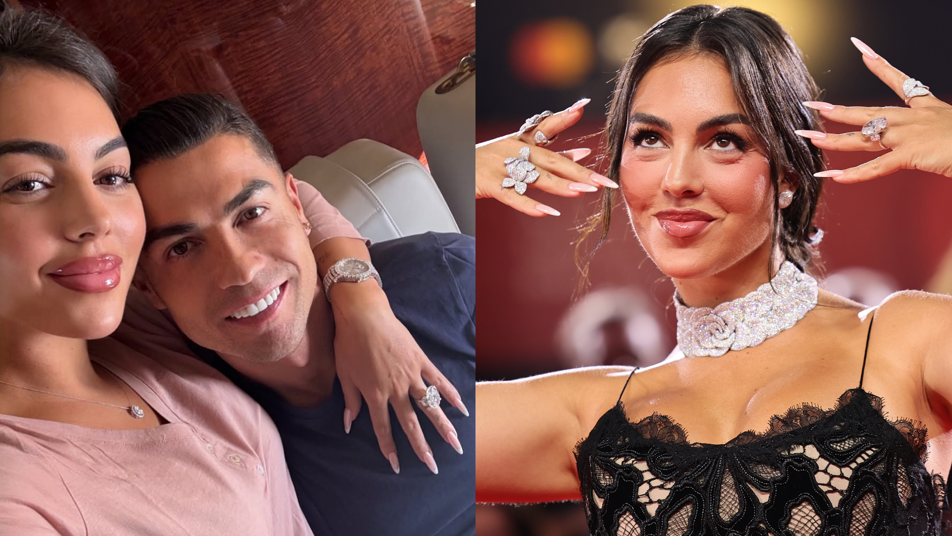 Cristiano Ronaldo's Fiancée Georgina Rodriguez Shares Intimate Moments on Private Jet 9 GOAL20 20Multiple20Images20 20220Split20 20Facebook2019