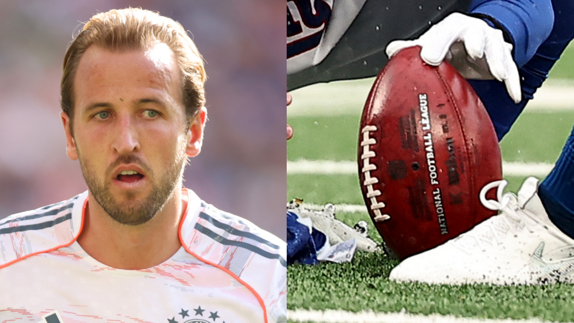 Harry Kane Backed by Eli Manning for New York Giants NFL Dream 9 GOAL20 20Multiple20Images20 20220Split20 20Facebook202 1