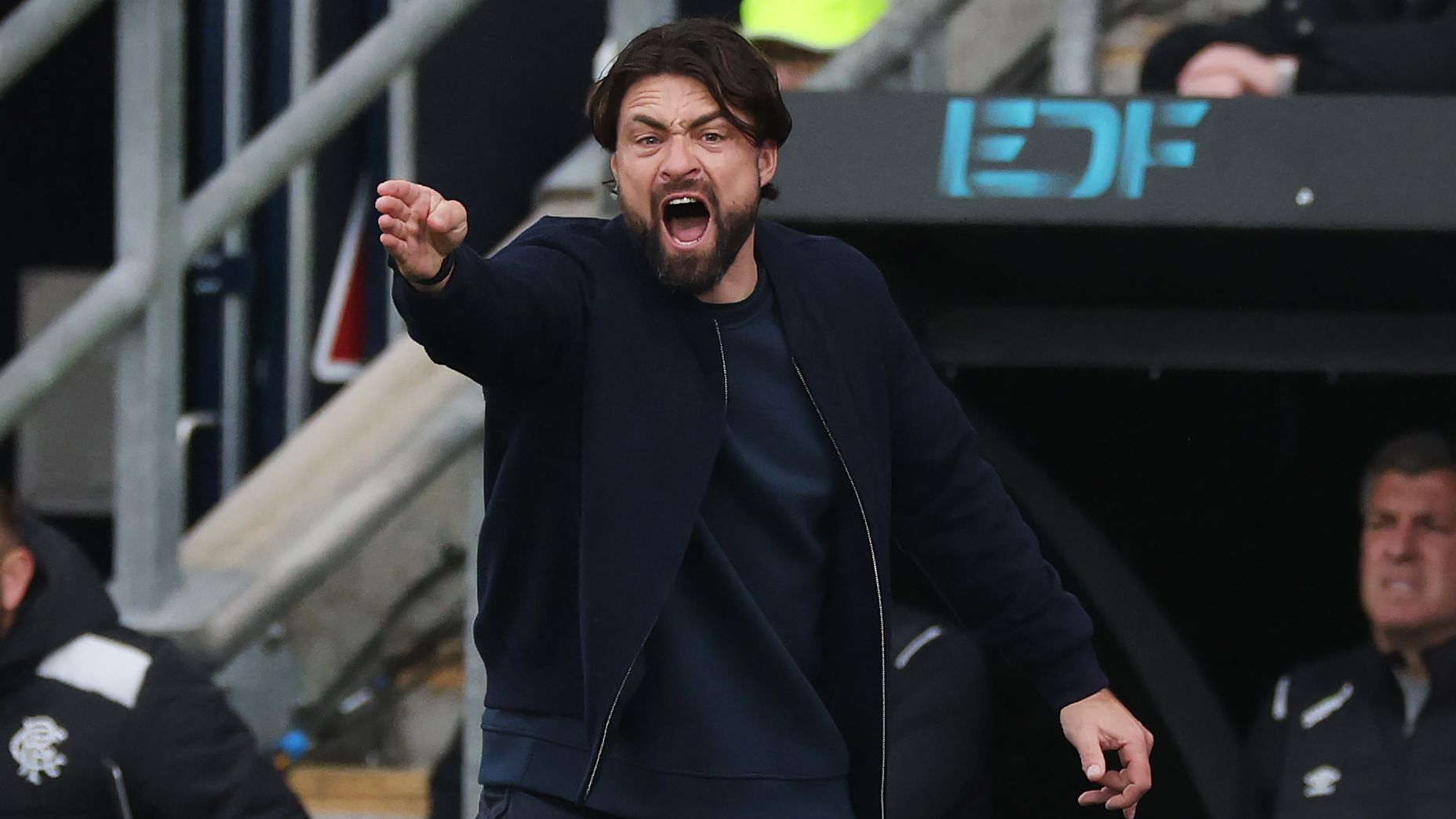 Rangers Boss Russell Martin Escorted by Police After Falkirk Draw 6 GettyImages 2239386043