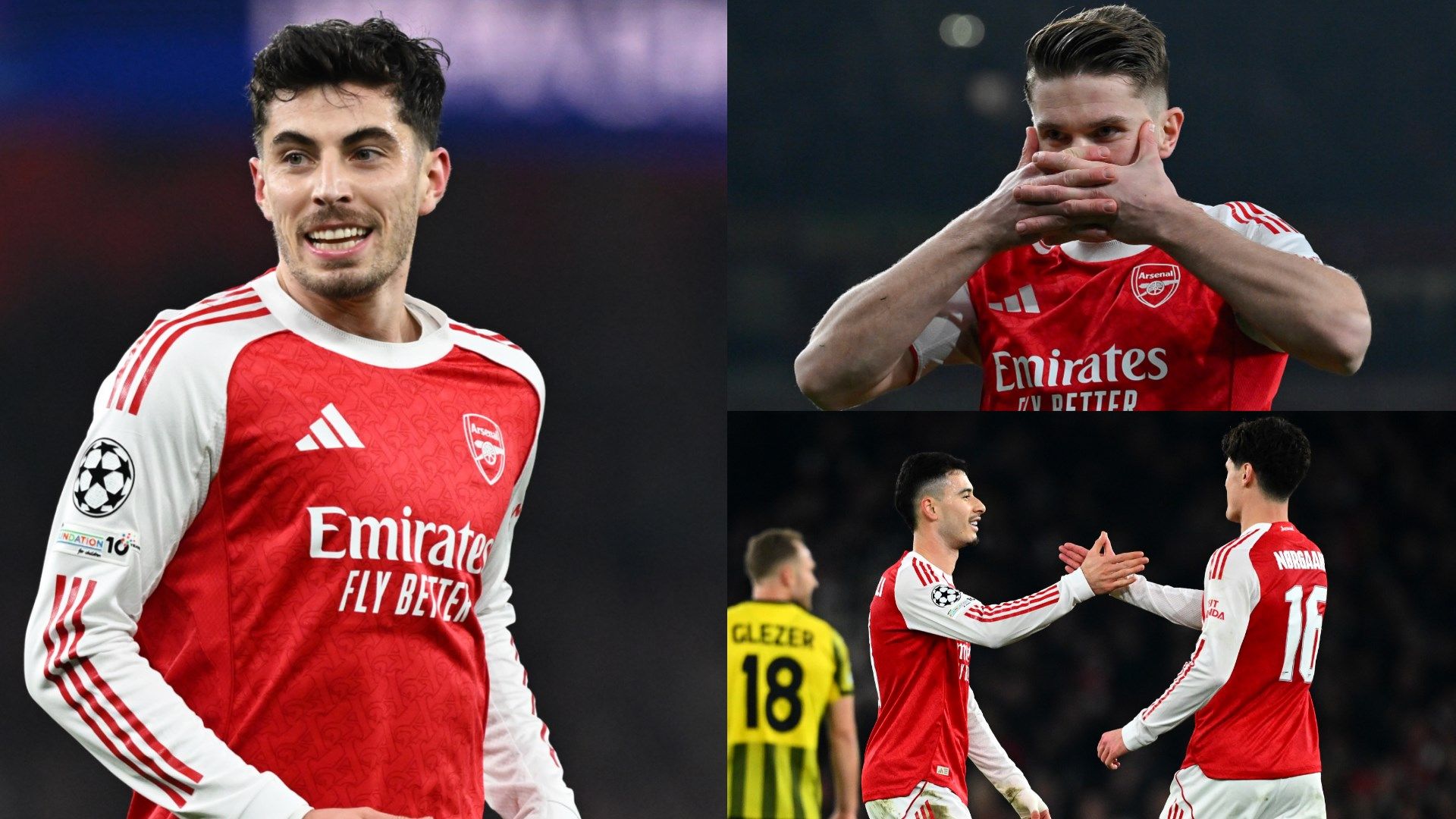 Arsenal Player Ratings Shine as Havertz Inspires Champions League Win 4 Havertz20Gyokeres20Martinelli20Arsenal20GFX