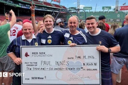 Scottish quartet win £8k in Boston Red Sox raffle during Boston trip 3 76b65240 6b28 11f1 bd3c dfd1c36b4ceb